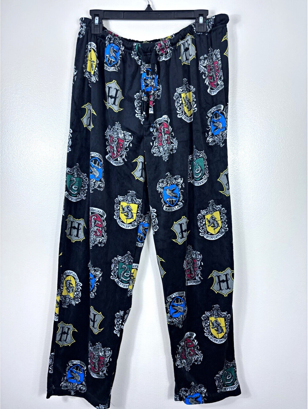 Harry Potter Men's Hogwarts 4 House Crests Loungewear Pajama Pants Sz XL